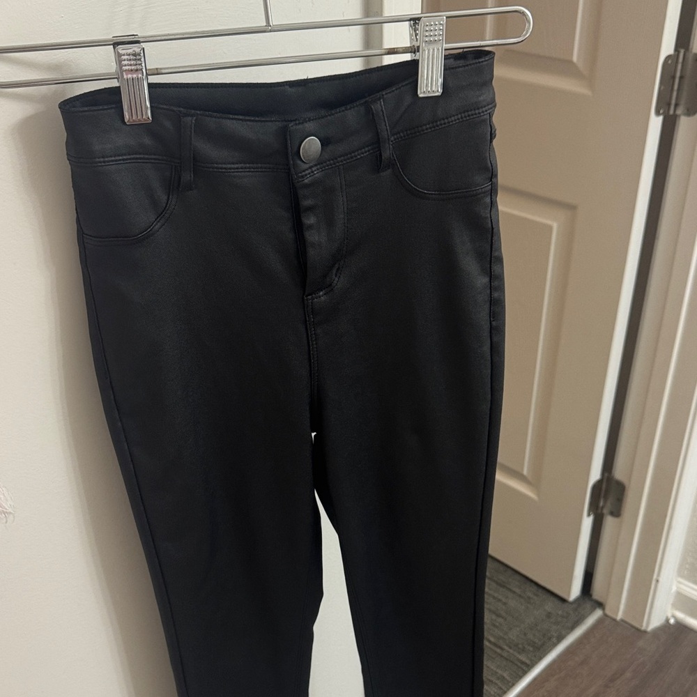 Windsor Black Faux Leather Skinny Jeans